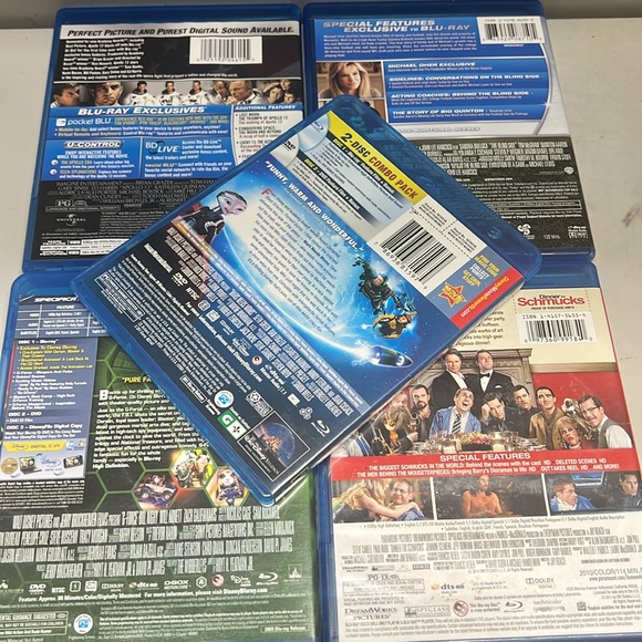 5 Movie Set Blu-Ray G-Force,Dinner for Schmucks, The Blind Side, Apollo 13, Mars - Picture 2 of 2
